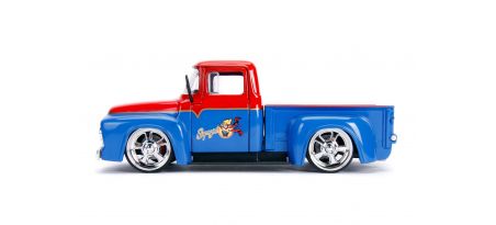 1956 FORD F100 W/ SUPER GIRL FIGURINE | CARSNGO.FR