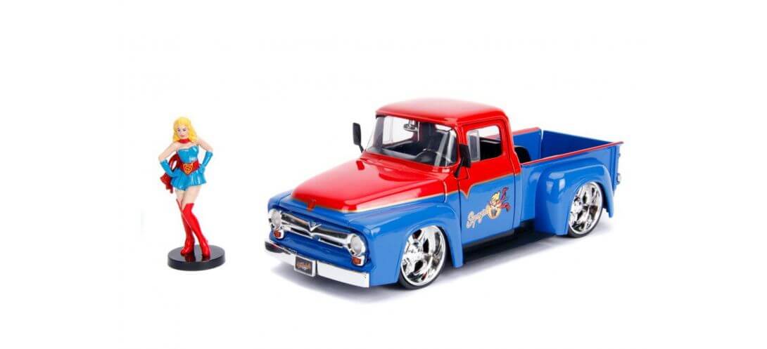 1956 FORD F100 W/ SUPER GIRL FIGURINE | CARSNGO.FR